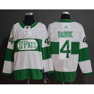 Adidas Toronto Maple Leafs #4 Tyson Barrie White Authentic St. Pats Stitched NHL Jersey